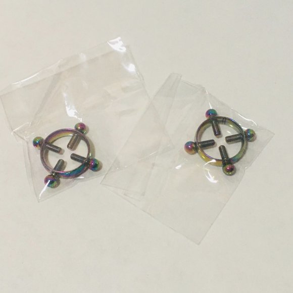 Rainbow Colored Nipple Clamps - NEW - Picture 1 of 3